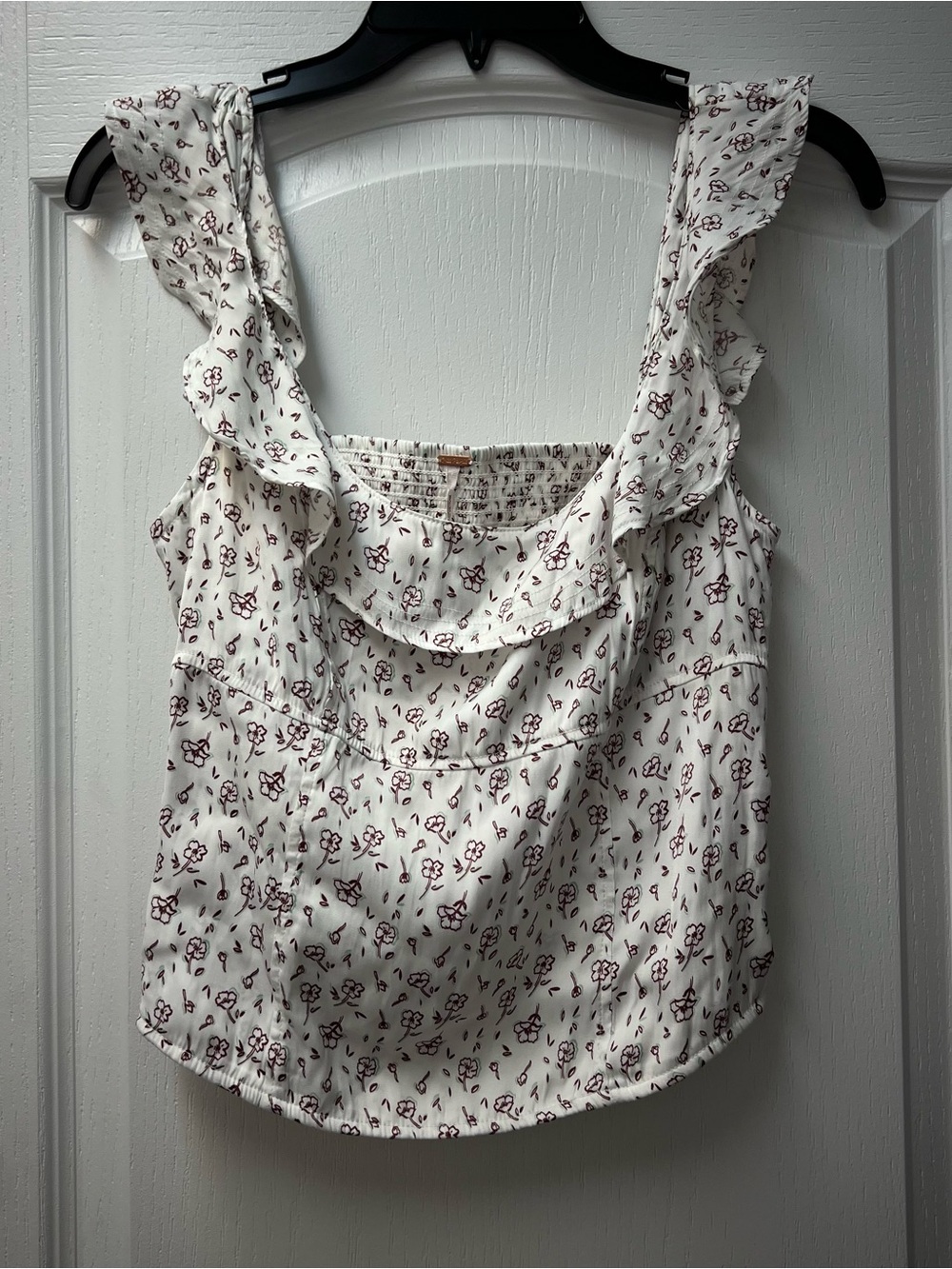 Free People Ruched Tank Top Sz Med NWT